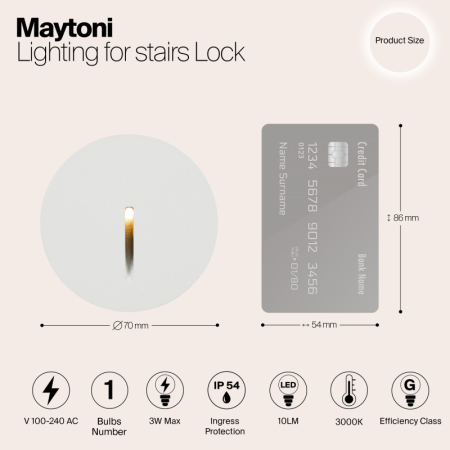 Светильник для ступеней Maytoni O014SL-L3W3K