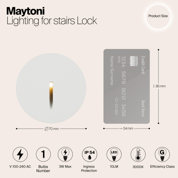 Светильник для ступеней Maytoni O014SL-L3W3K