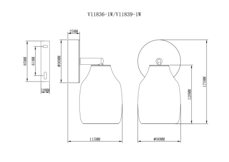 Спот Moderli V11836-1W