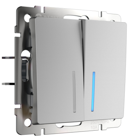 Выключатель Werkel W1120106 серебряный