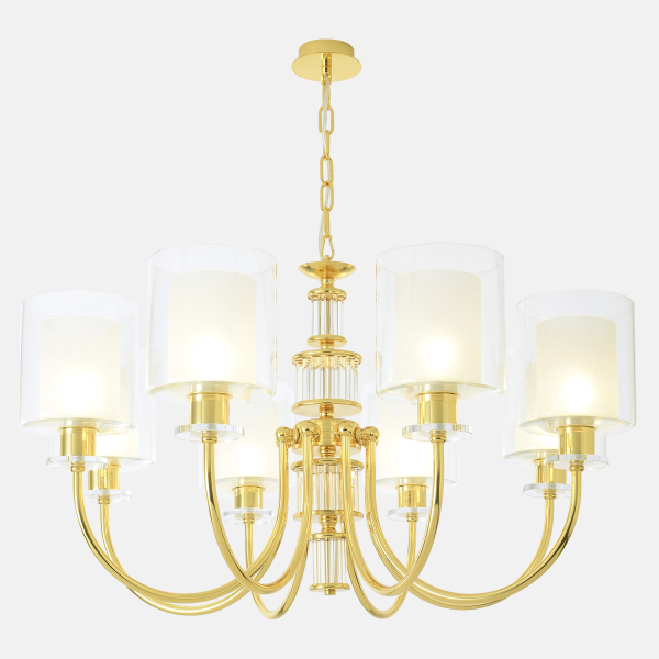 Crystal Lux Люстра Crystal Lux ELENA SP8 GOLD
