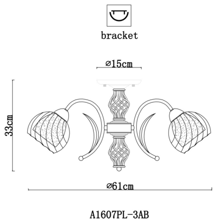 Люстра на штанге ARTE Lamp A1607PL-3AB