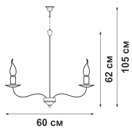 Люстра 5xE14 макс. 40Вт Vitaluce V1184/5