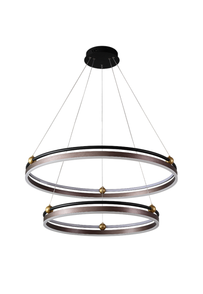 Crystal Lux Люстра Crystal Lux FERNANDO SP123W LED D600+800 COFFEE/BLACK