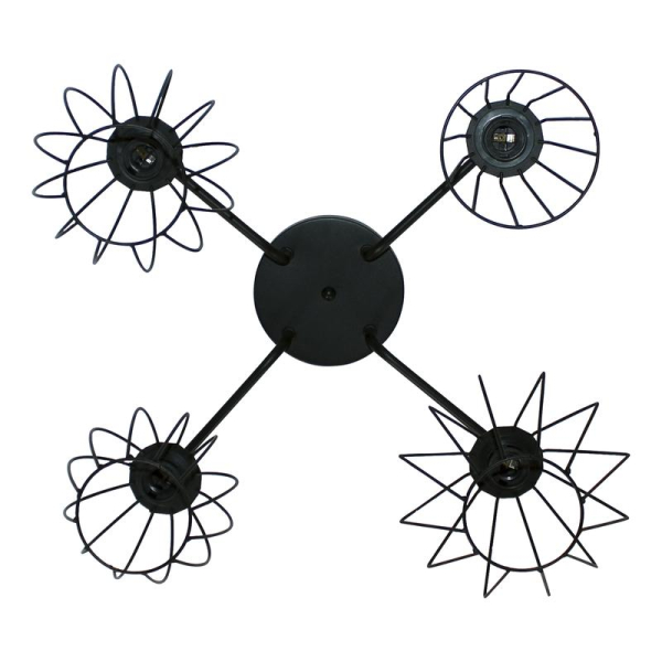 Светильник "Конти" 141 НПБ 01-4х60-127 Е27 (ИМ) потолочный медь черн. муар Элетех 1005405027