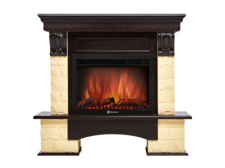 Портал Firelight Forte 25S камень бежевый, шпон венге