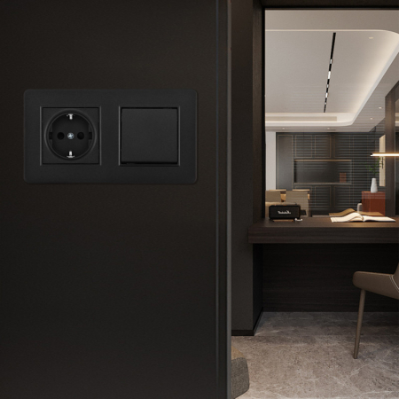 Розетка Arte Milano SET16-2-40-1-30-1 black