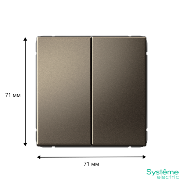 Переключатель 2-кл. ArtGallery (сх. 6/2) 10AX механизм мокко SE GAL000665