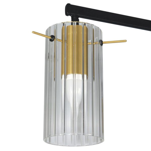 Светильник "Эсми" 231 (плафон 0015) НСБ 01-3х60-172 Е27 (ИМ) подвесной черн. зол. Элетех 1005405248