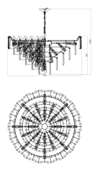 Подвесная люстра Fluorite FL1092-29P