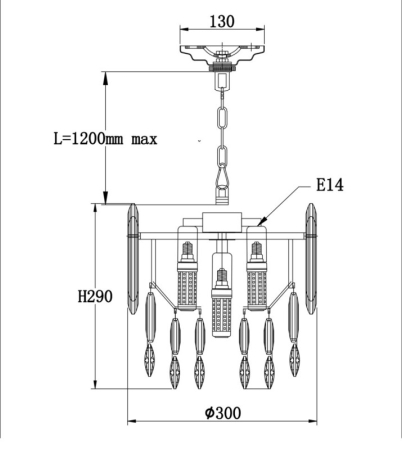 Подвесная люстра Fluorite FL1064-5P