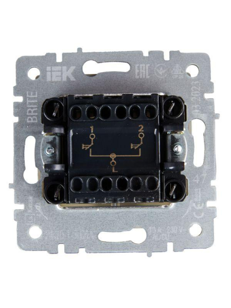 Выключатель жалюзи СП BRITE ВС10-1-5-БрА 10А механизм алюм. IEK BR-V15-0-10-K47