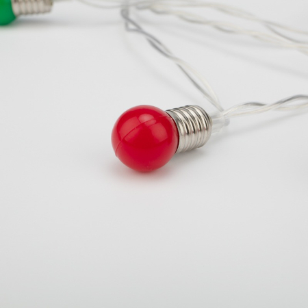 Гирлянда светодиодная Мини-лампочки 1.5 м, 10 LED, прозрачный ПВХ, цвет свечения мультиколор, 2 х АА (батарейки не в комплекте) NEON-NIGHT