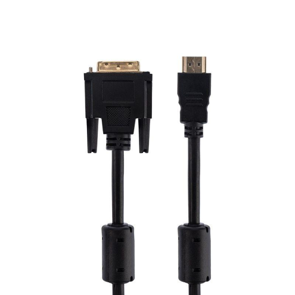 Шнур HDMI - DVI-D gold 1.5м с фильтрами Rexant 17-6303