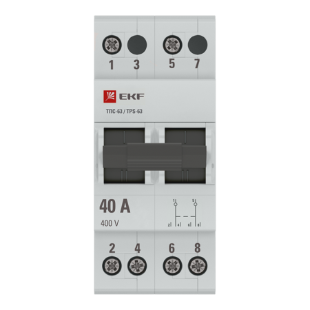 Переключатель трехпозиционный ТПС-63 2P 40А PROxima EKF TPS240