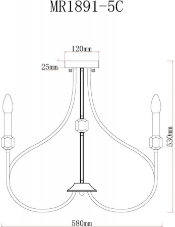 Накладная люстра MyFar MR1891-5C