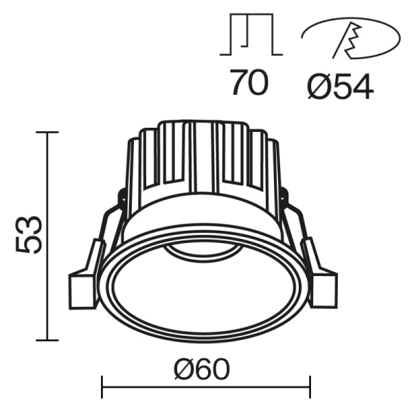 Встраиваемый светильник Maytoni Technical DL058-7W3K-W