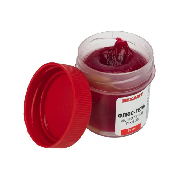 Флюс-гель для пайки, TT KELLER индикаторный, 20мл, банка, блистер REXANT