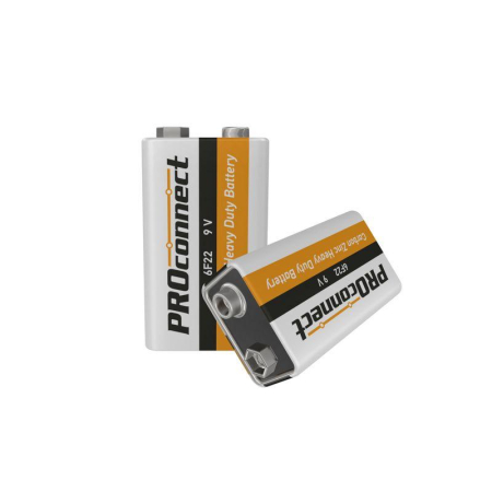 Батарейка солевая 6F22 «Крона» 9В, 1 шт, термопленка PROconnect