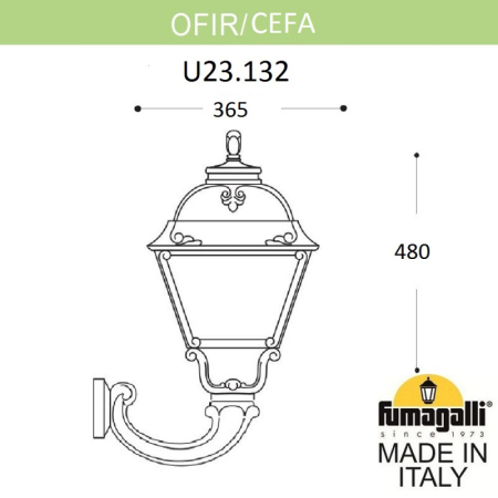 Светильник настенный Fumagalli U23.132.000.WYF1R