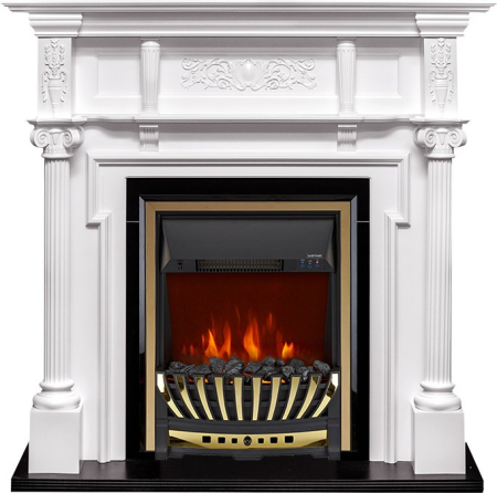 Royal Flame Каминокомплект Oxford - Белый с очагом Aspen Gold