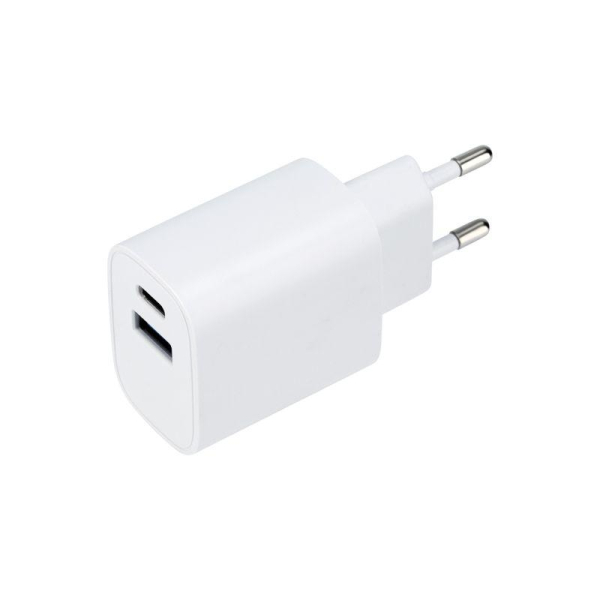 Устройство зарядное сетевое USB + Type-C 5В 2.4А бел. Rexant 16-0296