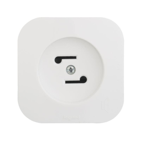 Розетка радиотрансляционная 1-м ОП Quteo бел. Leg 782219