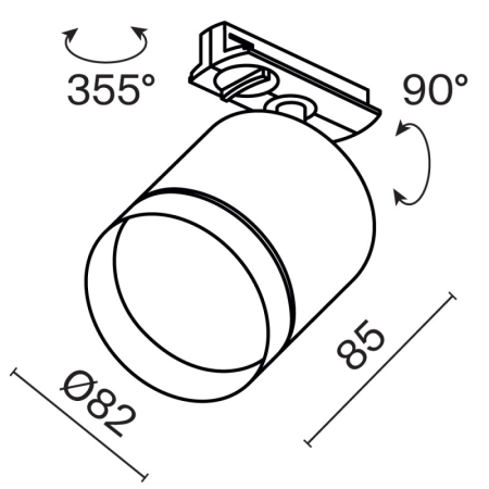 Светильник на шине Maytoni Technical TR088-1-GX53-B