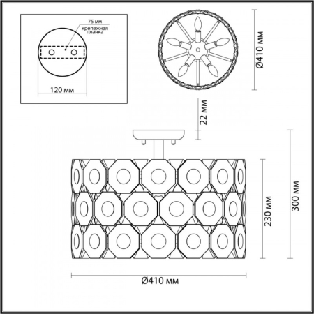 Люстра на штанге Odeon Light 4974/5C