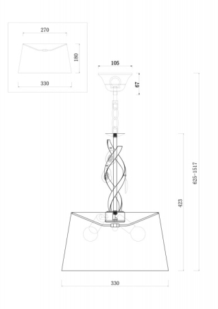 Подвесная люстра Freya FR2001PL-03G