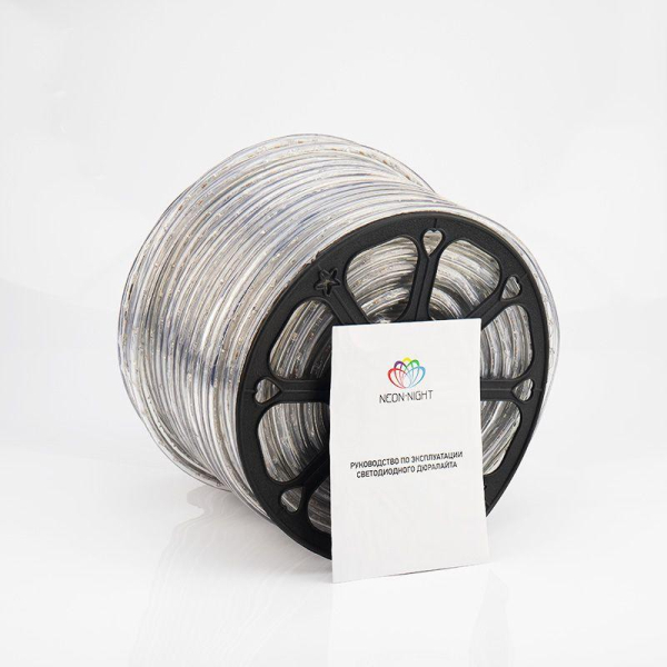 Дюралайт LED двухжильный 230В 13мм 30 LED/м ТЕПЛЫЙ БЕЛЫЙ постоянное свечение модуль 1м бухта 100м NEON-NIGHT