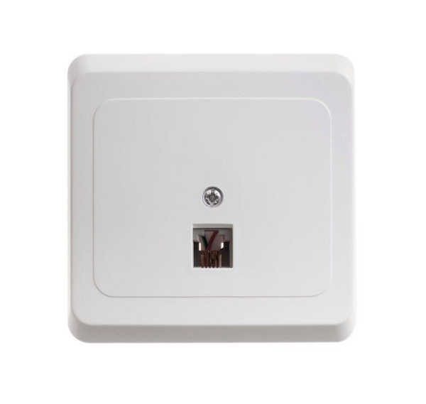 Розетка телефонная 1-м СП Этюд бел. SE TELC-001B