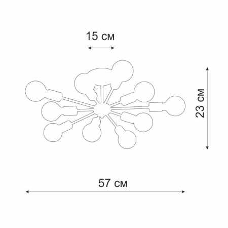 Люстра 10хE27 макс. 40Вт Vitaluce V4261-0/10PL