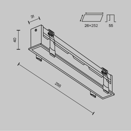 Встраиваемый светильник Maytoni Technical DL066-20W3-6K-W