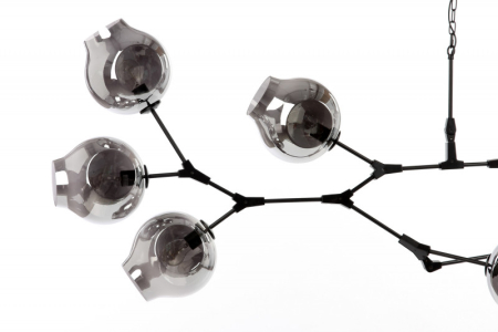 Подвесная люстра Cosmo 1212S-9 дымчатый/черный