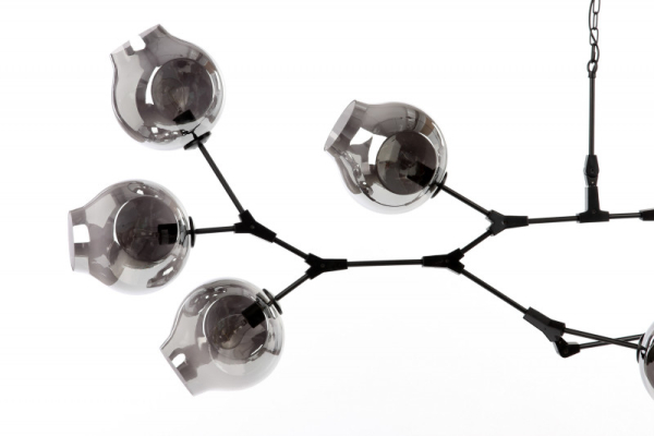 Подвесная люстра Cosmo 1212S-9 дымчатый/черный