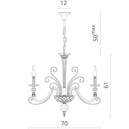 Подвесная люстра Divinare 8821/09 LM-6