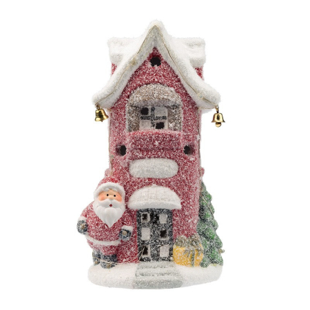 Керамическая фигурка Красный домик 11,5х8,5х20,4 см