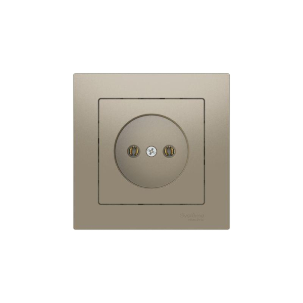 Розетка AtlasDesign 16А без заземл. быстрозажим. клем. в сборе шампань SE ATN000540S