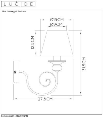 Бра LUCIDE 34239/01/41