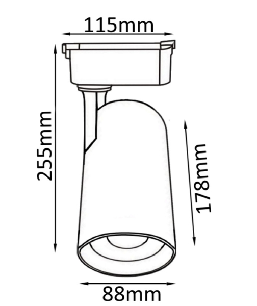 Светильник на шине Crystal Lux CLT 0.31 006 40W BL