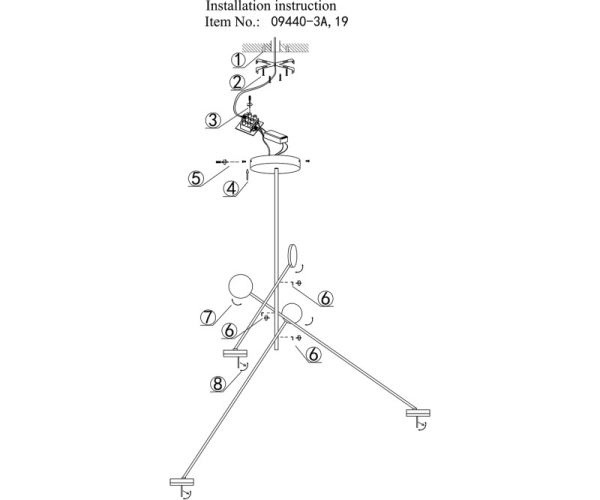 Подвесной светильник Kink Light 09440-3A,19(3000K)