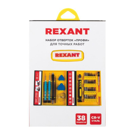 Набор для точных работ 38 предметов Профи REXANT