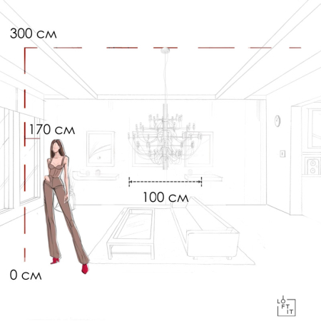 Подвесная люстра LOFT IT 10196/1000 White