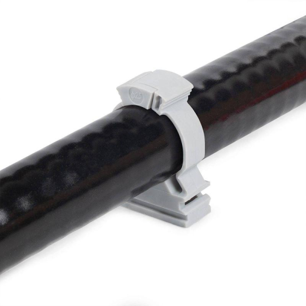 Держатель для труб (клипса) d25мм с замком (уп.250шт) Fortisflex 74361