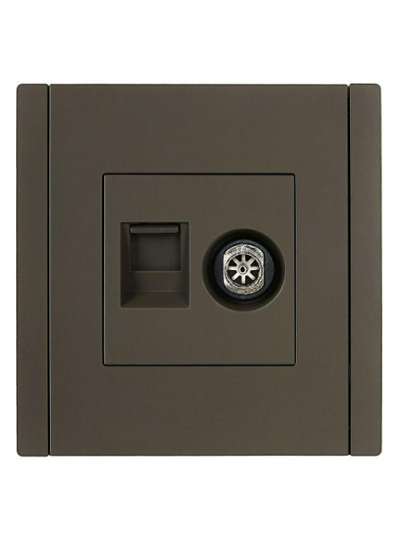 Розетка 2-м TV+RJ45 кат.5E FORTE&PIANO FP336 сер. IEK FP-AK20-1-K03