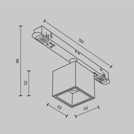 Светильник на шине Maytoni Technical TR133-2-7W4K-B