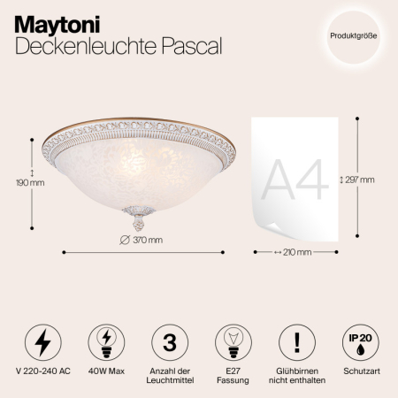 Накладной светильник Maytoni C908-CL-03-W