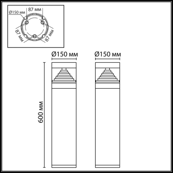 Садово-парковый светильник Odeon Light 7140/20GL