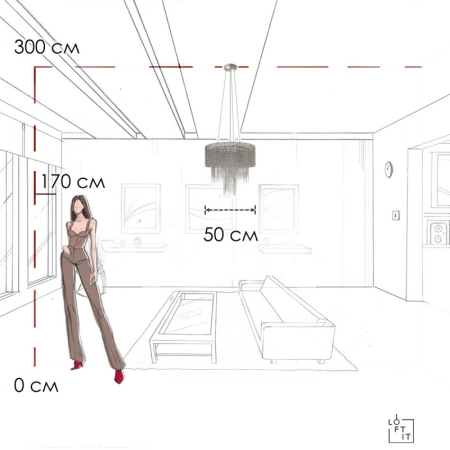 Подвесная люстра LOFT IT 10406/500